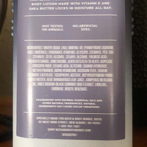 NWT Bath & Body Works Aromatherapy Black Currant + Cedarwood Moisturizing Lotion - Picture 5 of 7